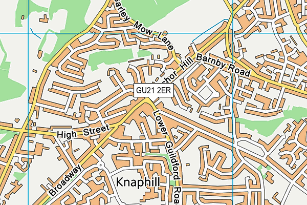 GU21 2ER map - OS VectorMap District (Ordnance Survey)