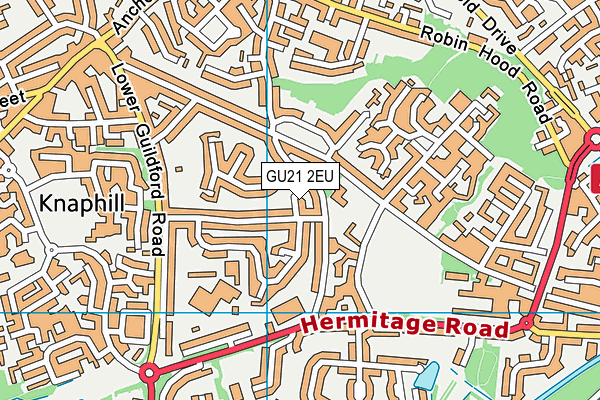 GU21 2EU map - OS VectorMap District (Ordnance Survey)