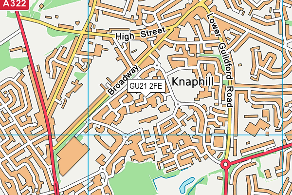 GU21 2FE map - OS VectorMap District (Ordnance Survey)