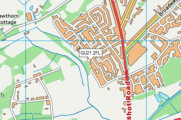 GU21 2FL map - OS VectorMap District (Ordnance Survey)