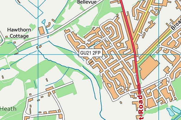 GU21 2FP map - OS VectorMap District (Ordnance Survey)