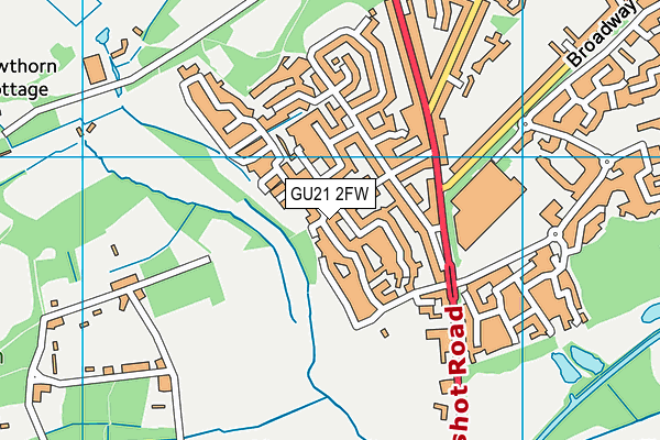 GU21 2FW map - OS VectorMap District (Ordnance Survey)