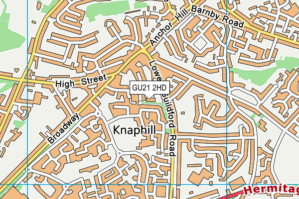 GU21 2HD map - OS VectorMap District (Ordnance Survey)