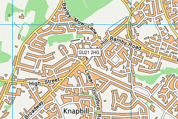 GU21 2HG map - OS VectorMap District (Ordnance Survey)