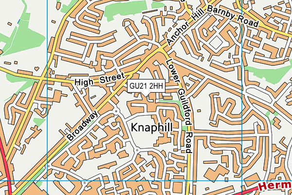 GU21 2HH map - OS VectorMap District (Ordnance Survey)