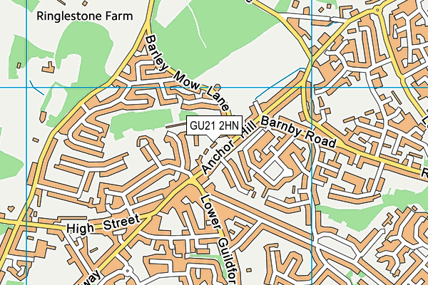 GU21 2HN map - OS VectorMap District (Ordnance Survey)