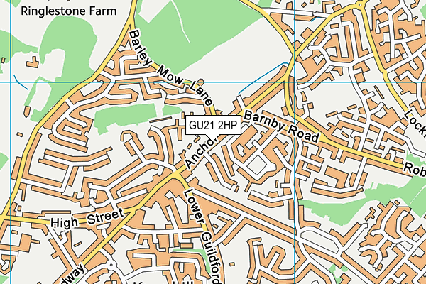 GU21 2HP map - OS VectorMap District (Ordnance Survey)