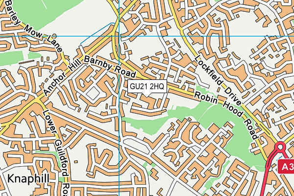 GU21 2HQ map - OS VectorMap District (Ordnance Survey)