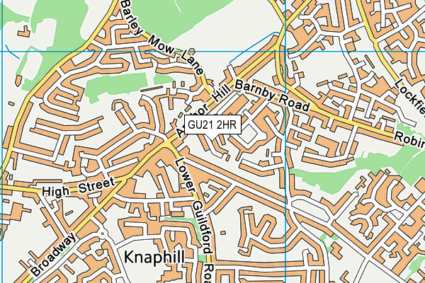 GU21 2HR map - OS VectorMap District (Ordnance Survey)