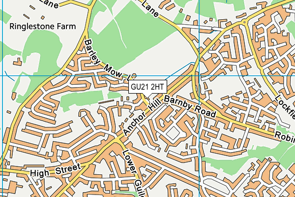 GU21 2HT map - OS VectorMap District (Ordnance Survey)