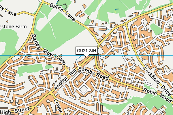 GU21 2JH map - OS VectorMap District (Ordnance Survey)