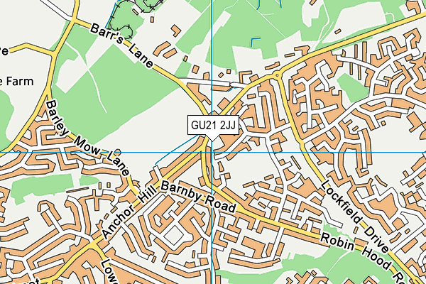 GU21 2JJ map - OS VectorMap District (Ordnance Survey)