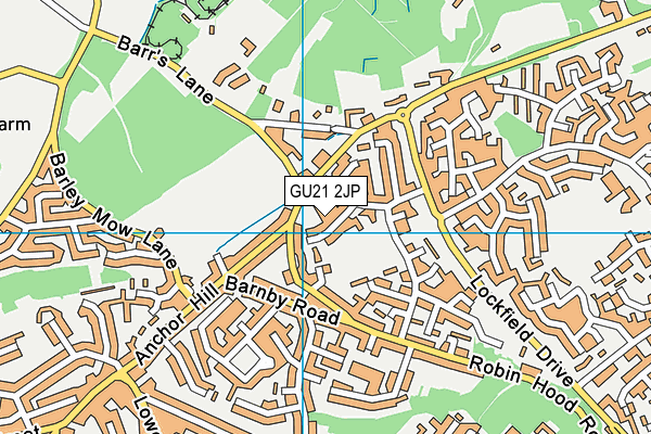 GU21 2JP map - OS VectorMap District (Ordnance Survey)