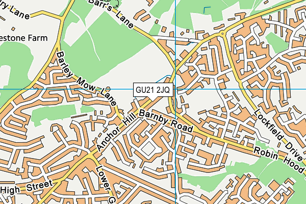 GU21 2JQ map - OS VectorMap District (Ordnance Survey)