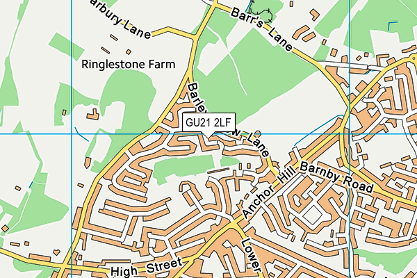 GU21 2LF map - OS VectorMap District (Ordnance Survey)