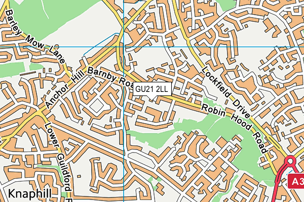 GU21 2LL map - OS VectorMap District (Ordnance Survey)