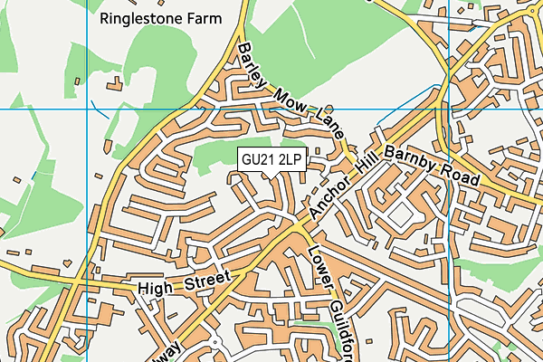 GU21 2LP map - OS VectorMap District (Ordnance Survey)