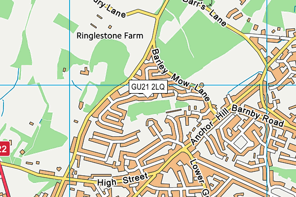 GU21 2LQ map - OS VectorMap District (Ordnance Survey)