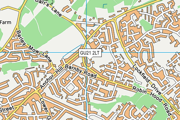 GU21 2LT map - OS VectorMap District (Ordnance Survey)