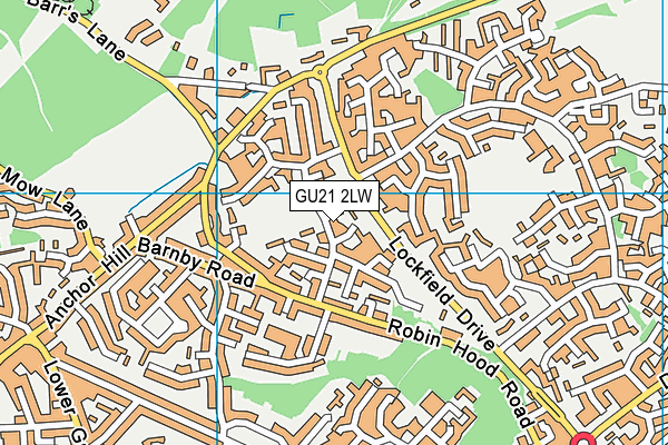 GU21 2LW map - OS VectorMap District (Ordnance Survey)