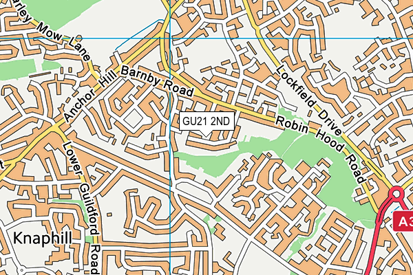 GU21 2ND map - OS VectorMap District (Ordnance Survey)