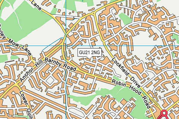 GU21 2NG map - OS VectorMap District (Ordnance Survey)