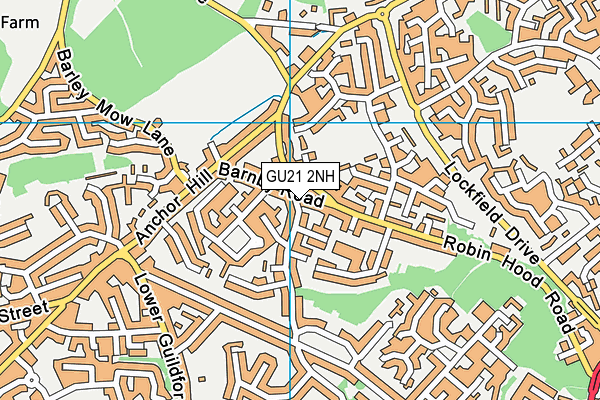 GU21 2NH map - OS VectorMap District (Ordnance Survey)