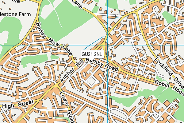 GU21 2NL map - OS VectorMap District (Ordnance Survey)