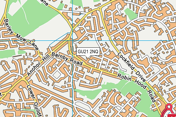 GU21 2NQ map - OS VectorMap District (Ordnance Survey)