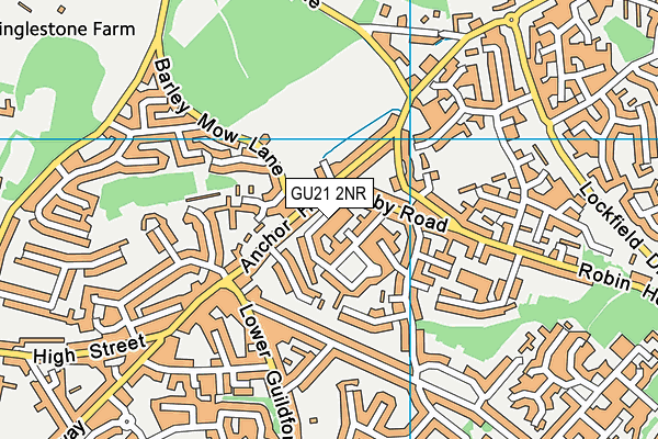 GU21 2NR map - OS VectorMap District (Ordnance Survey)