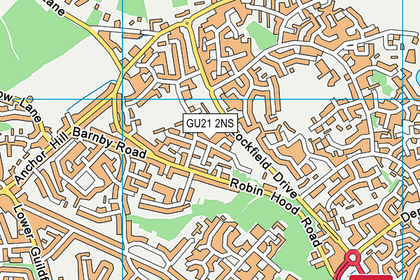 GU21 2NS map - OS VectorMap District (Ordnance Survey)