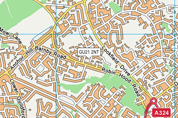 GU21 2NT map - OS VectorMap District (Ordnance Survey)