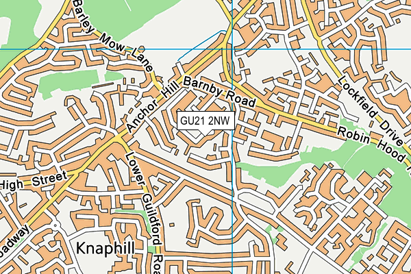 GU21 2NW map - OS VectorMap District (Ordnance Survey)