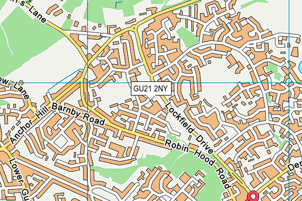 GU21 2NY map - OS VectorMap District (Ordnance Survey)