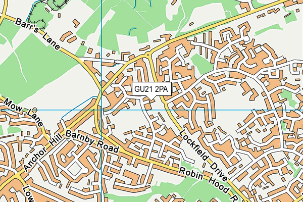 GU21 2PA map - OS VectorMap District (Ordnance Survey)