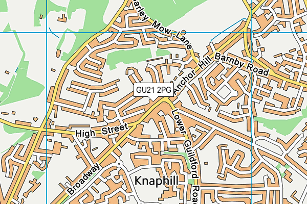 GU21 2PG map - OS VectorMap District (Ordnance Survey)