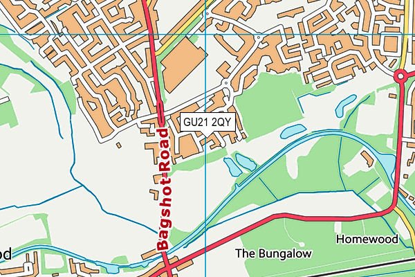 GU21 2QY map - OS VectorMap District (Ordnance Survey)