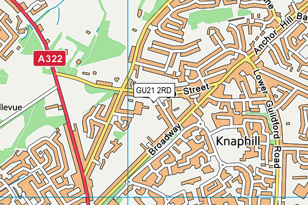 GU21 2RD map - OS VectorMap District (Ordnance Survey)