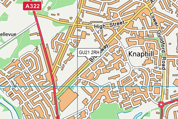 GU21 2RH map - OS VectorMap District (Ordnance Survey)