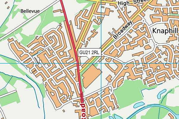 GU21 2RL map - OS VectorMap District (Ordnance Survey)