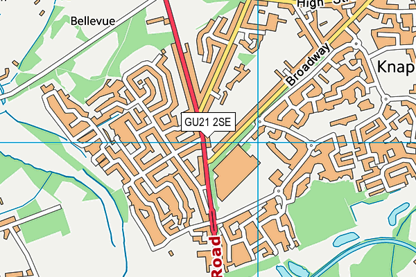 GU21 2SE map - OS VectorMap District (Ordnance Survey)