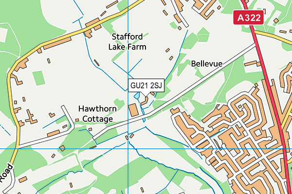 GU21 2SJ map - OS VectorMap District (Ordnance Survey)