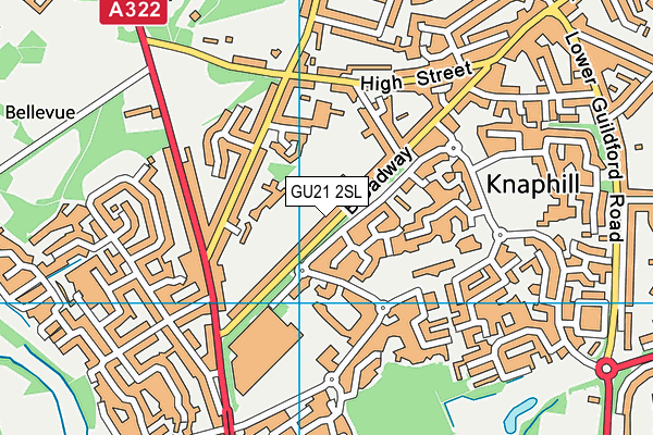 GU21 2SL map - OS VectorMap District (Ordnance Survey)