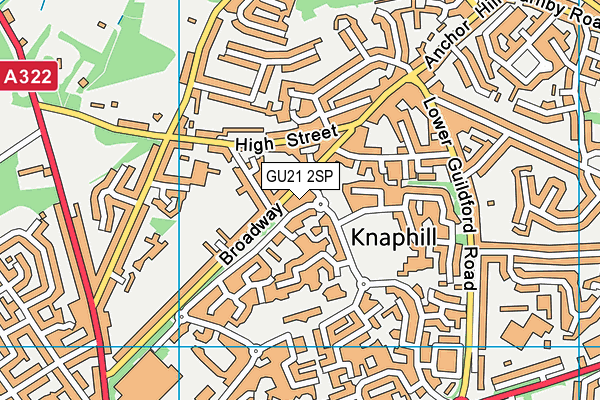 GU21 2SP map - OS VectorMap District (Ordnance Survey)