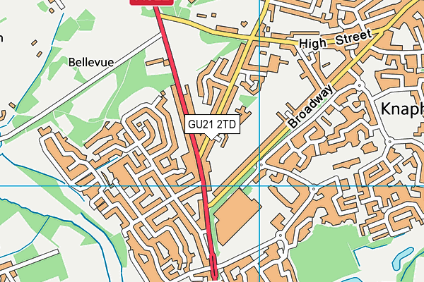 GU21 2TD map - OS VectorMap District (Ordnance Survey)