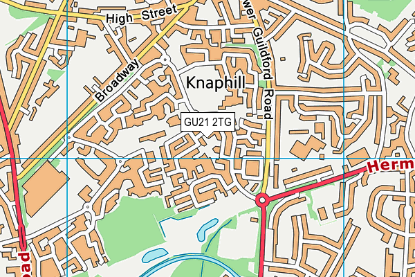 GU21 2TG map - OS VectorMap District (Ordnance Survey)