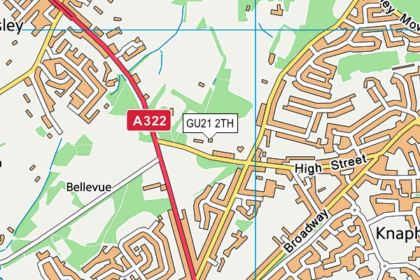 GU21 2TH map - OS VectorMap District (Ordnance Survey)