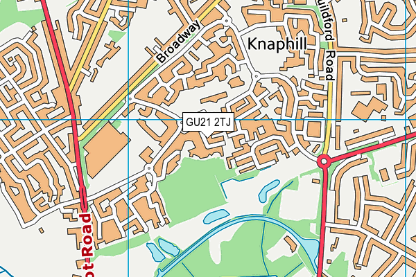 GU21 2TJ map - OS VectorMap District (Ordnance Survey)