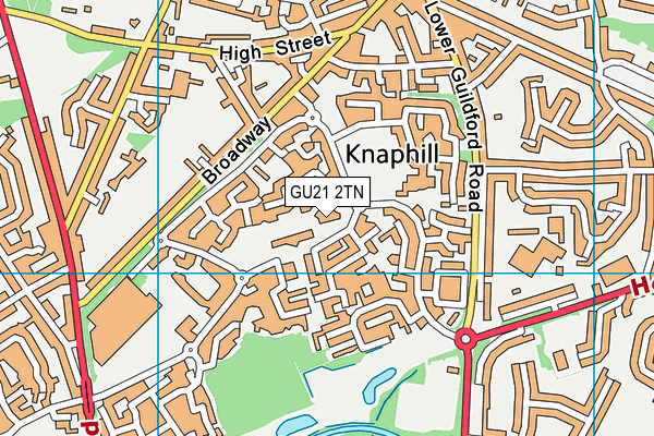 GU21 2TN map - OS VectorMap District (Ordnance Survey)