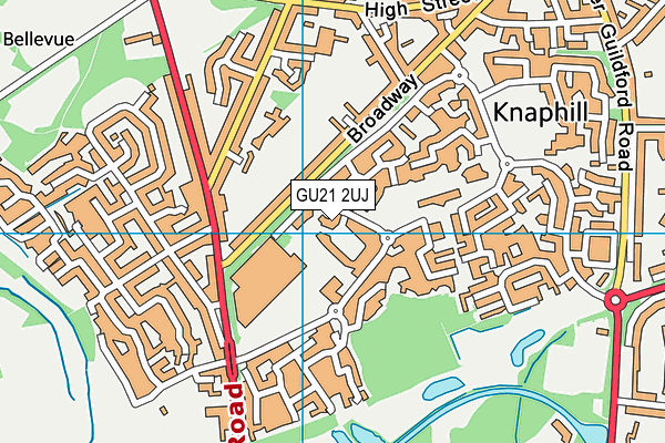 GU21 2UJ map - OS VectorMap District (Ordnance Survey)